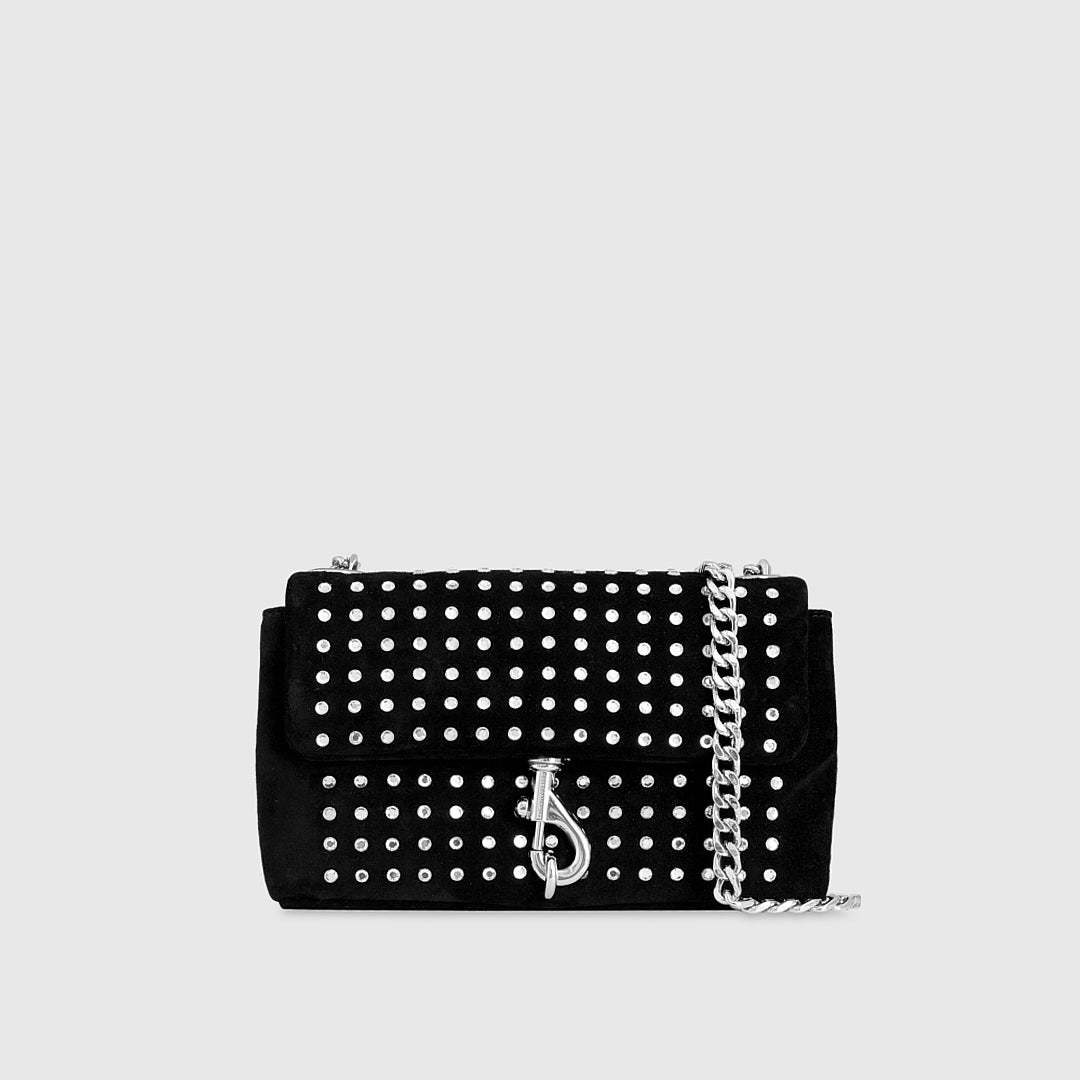 Rebecca Minkoff Edie Date Night Crossbody - Black with Crystal Studs - Rebecca Minkoff
