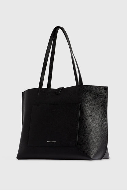 Rebecca Minkoff Black Leather Unlined Tote | Megan Tote | Rebecca Minkoff