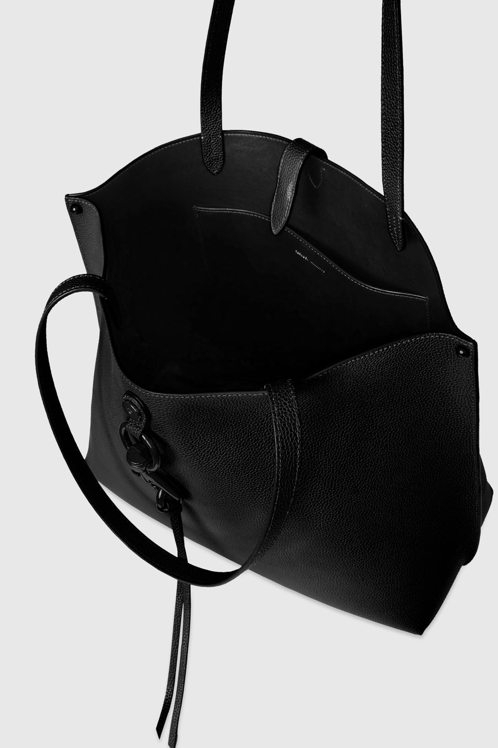 Rebecca Minkoff Black Leather Unlined Tote | Megan Tote | Rebecca Minkoff