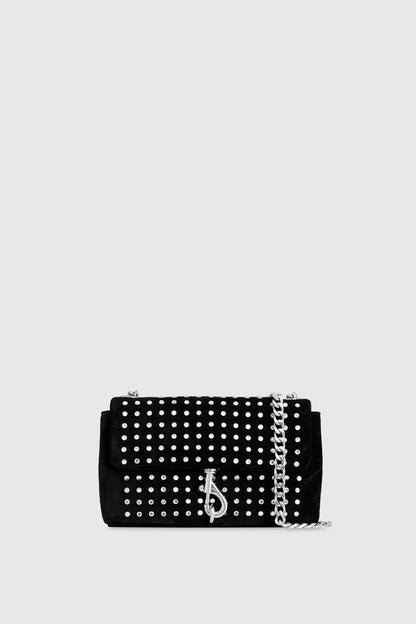 Rebecca Minkoff Edie Date Night Crossbody - Black with Crystal Studs - Rebecca Minkoff