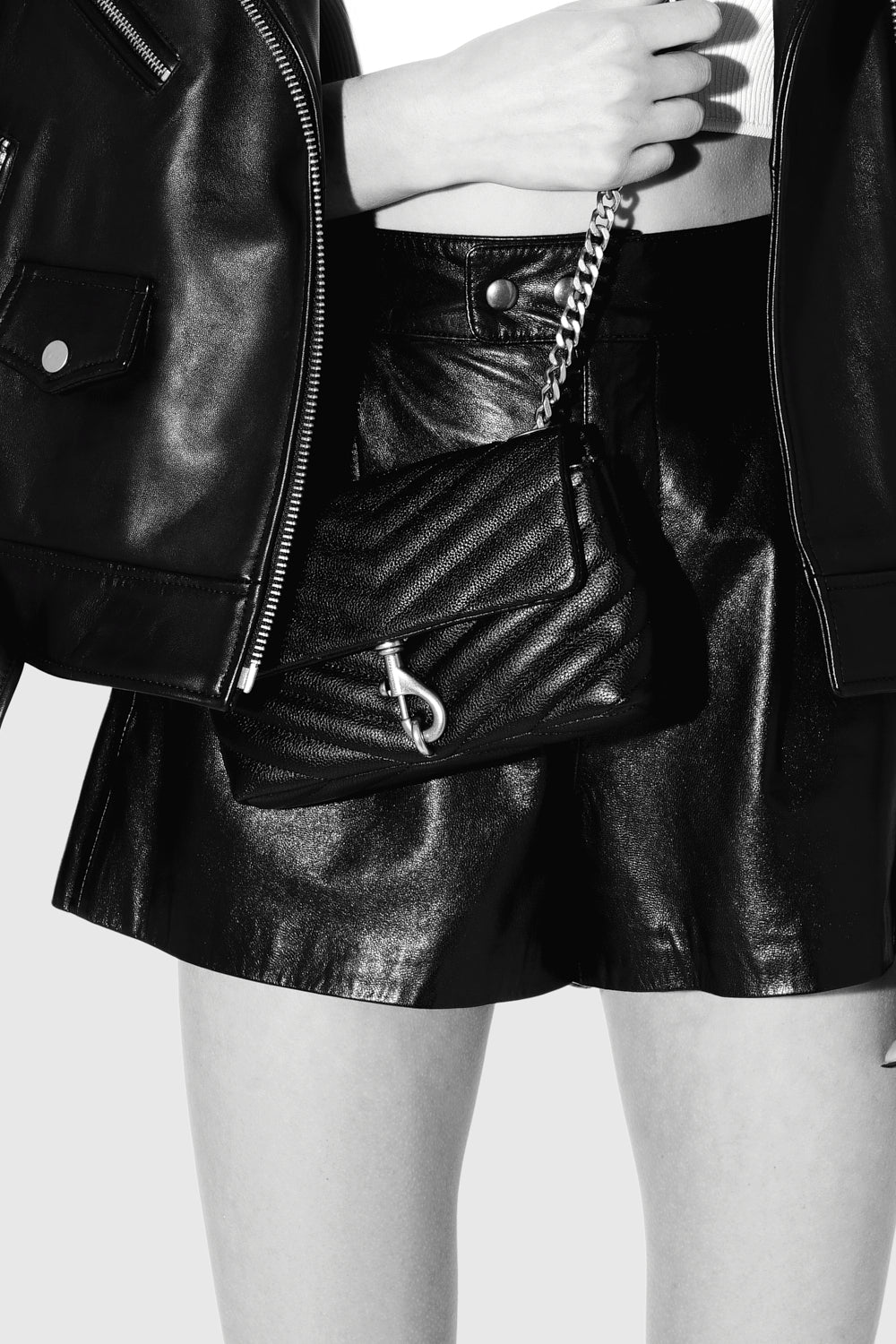 Rebecca Minkoff Edie Date Night Crossbody - Black with Crystal Studs - Rebecca Minkoff