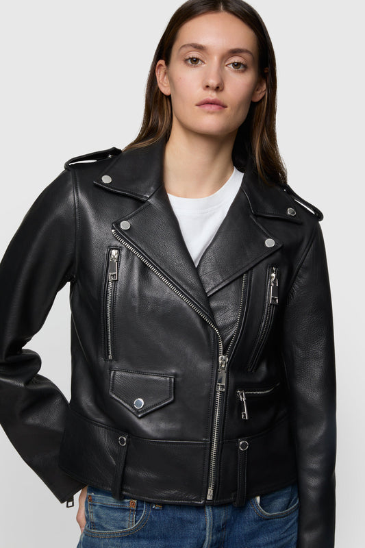 Rebecca Minkoff Julian Asymmetrical Moto Biker Jacket