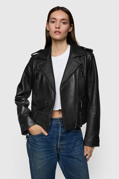 Rebecca Minkoff Julian Asymmetrical Moto Biker Jacket