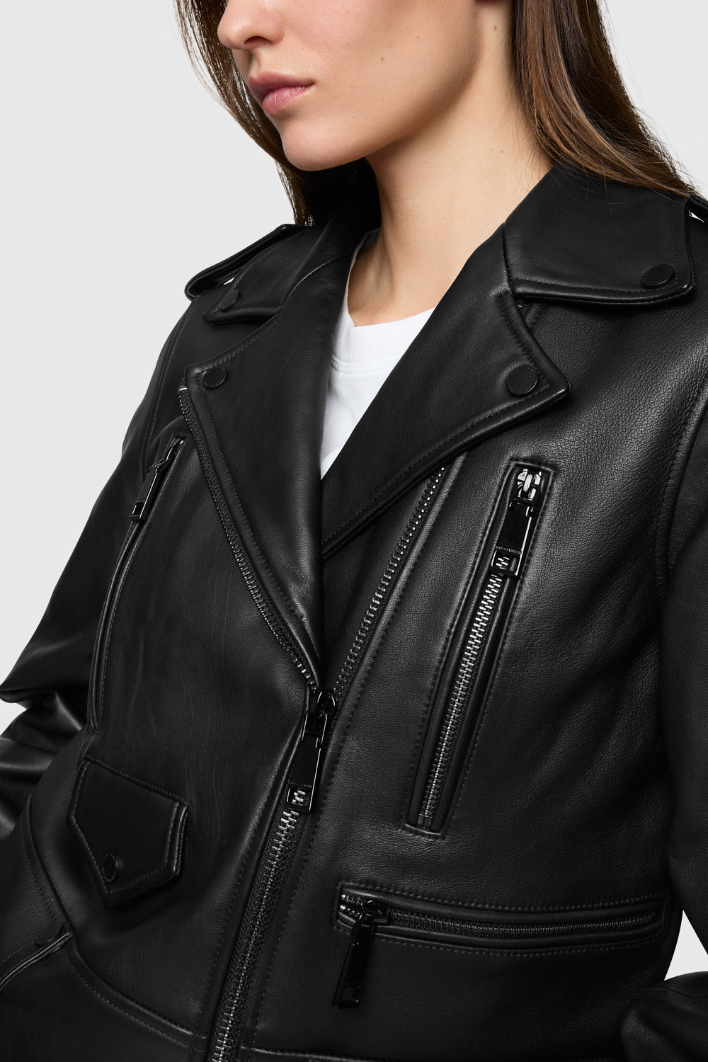 Rebecca Minkoff Julian Asymmetrical Moto Biker Jacket