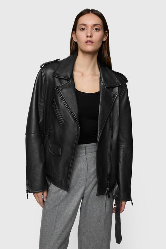 Rebecca Minkoff Tabitha Oversized Leather Asymmetrical Moto