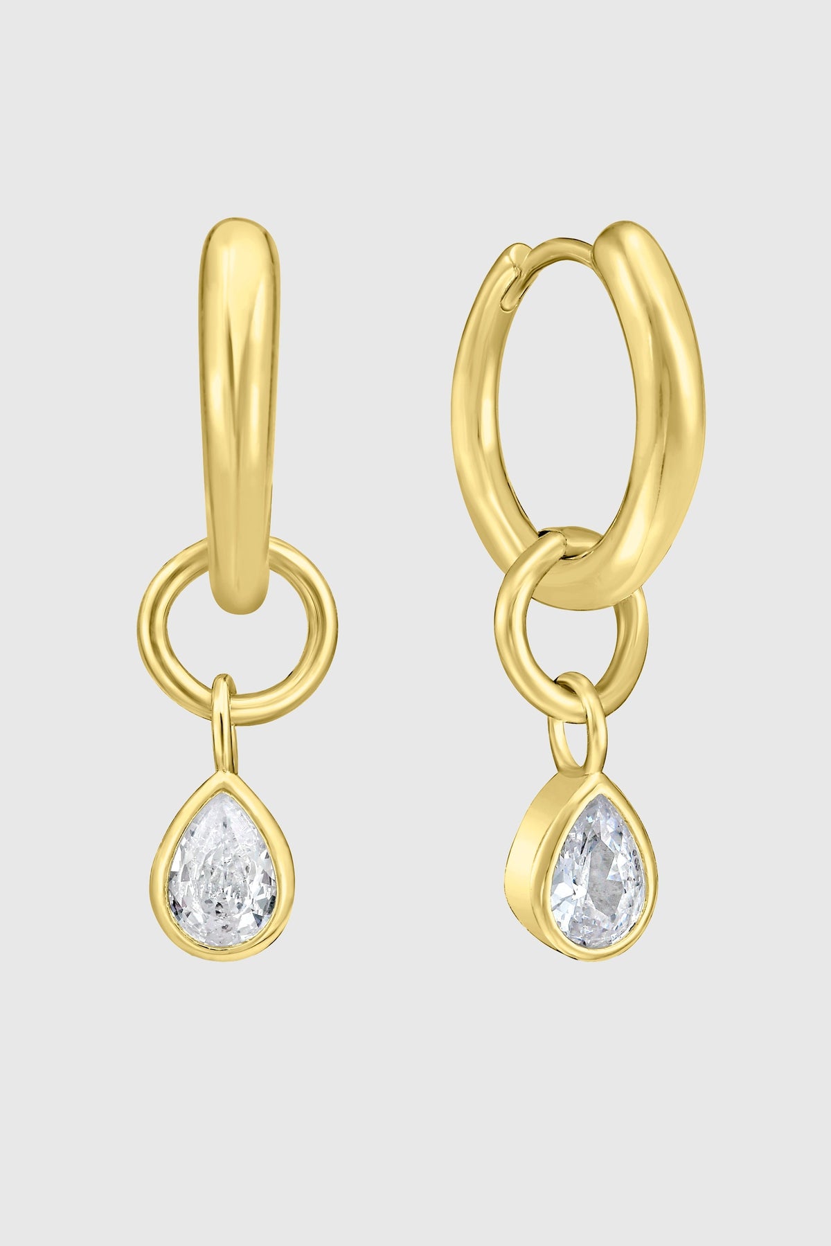 Rebecca Minkoff Pear Drop Hoop Earrings