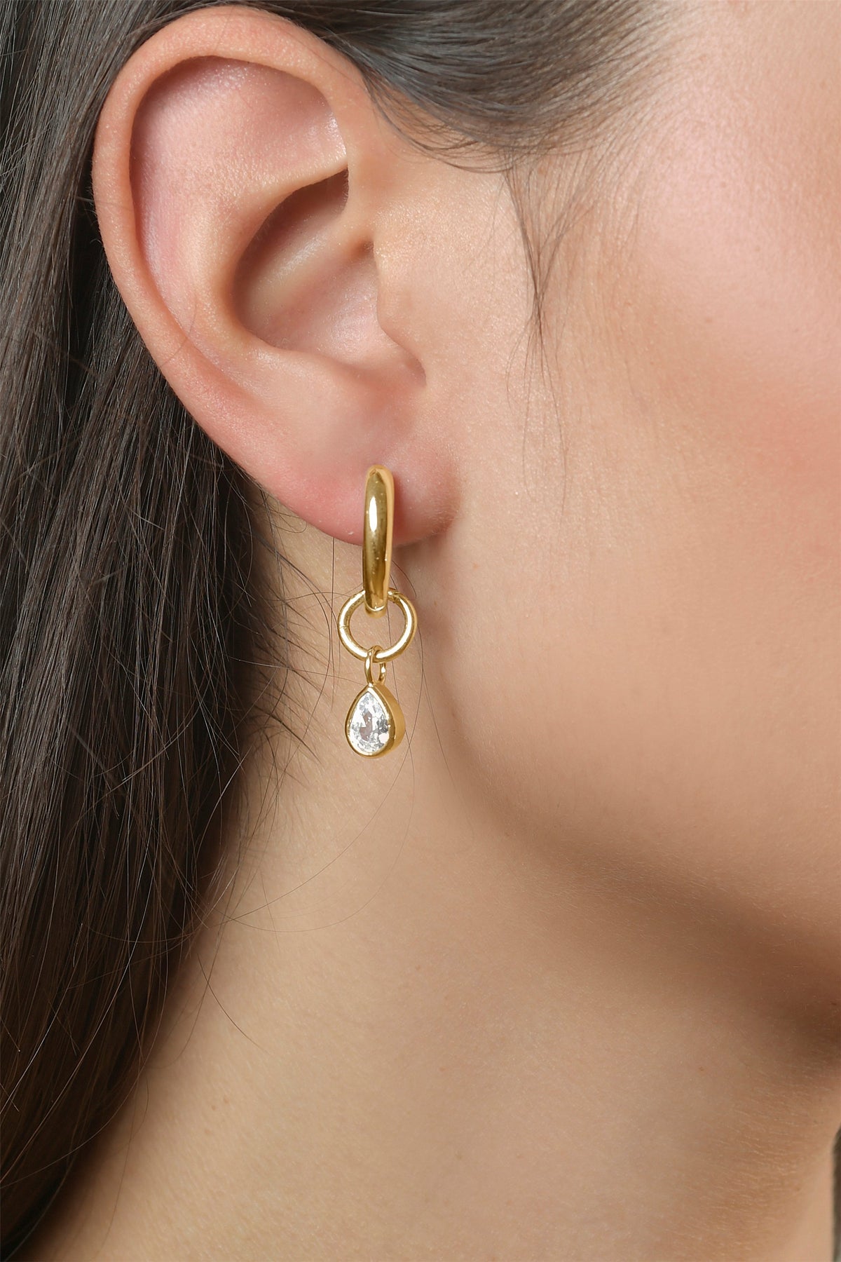 Rebecca Minkoff Pear Drop Hoop Earrings