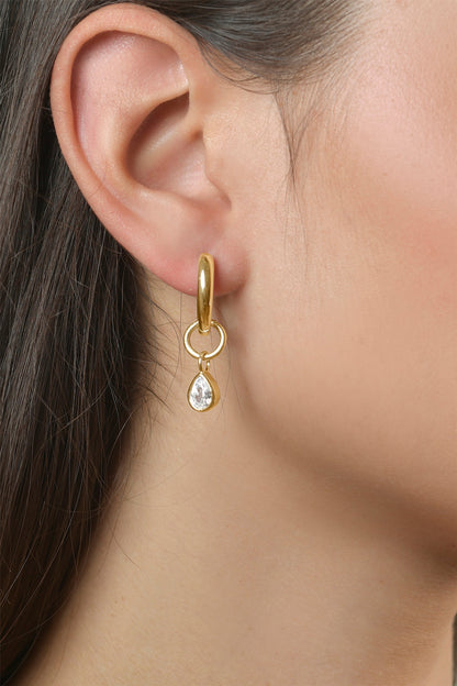 Rebecca Minkoff Pear Drop Hoop Earrings