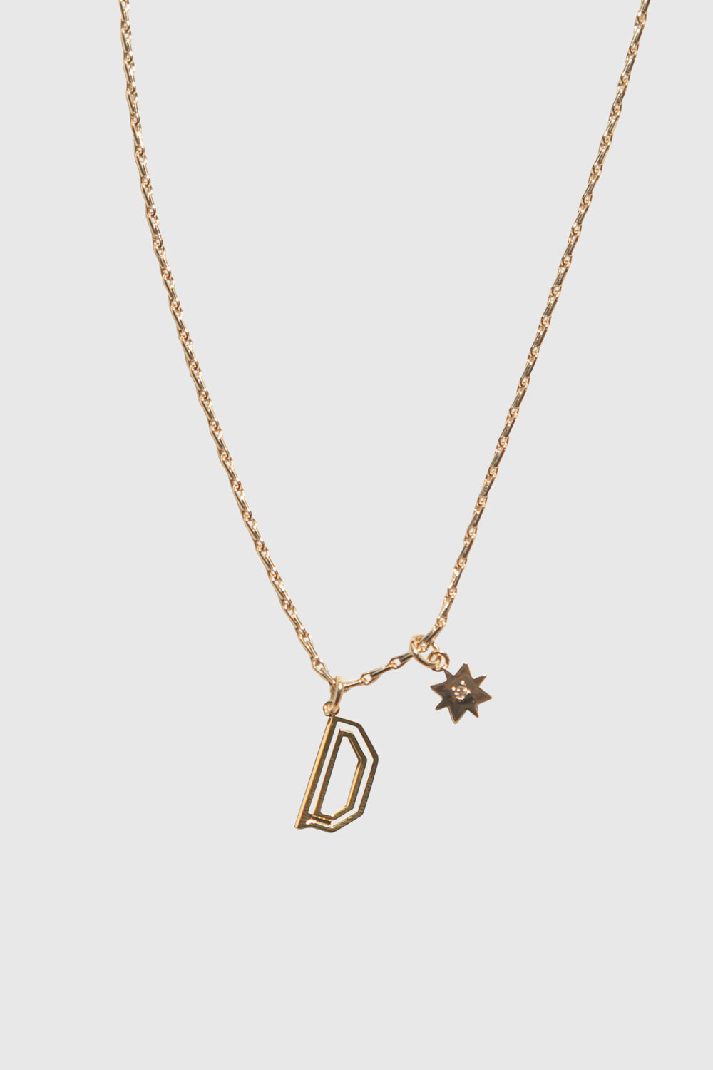Rebecca Minkoff D Cut-out Initial Necklace