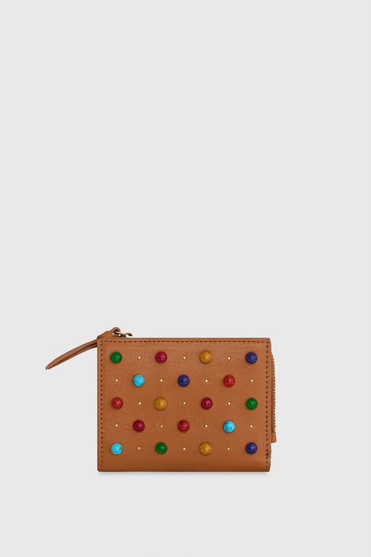 Rebecca Minkoff Megan Slim Wallet With Cabachon Studs