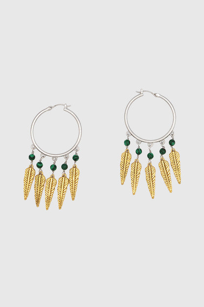 Rebecca Minkoff Feather Hoop Earrings